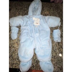 Absorba Baby Snowsuit Puppy Dog Hood Mitten Heavy Duty‎ Infant Boy Baby 6 Months